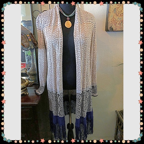 ✨NIC & ZOE Long Cardigan w/Fringe Hemline✨ - Picture 3 of 7